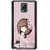 ifasho Cute Girl with Ribbon in Hair Back Case Cover for Samsung Galaxy Note 4