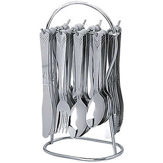 Stainless Steel 24 Pcs. Cutlery Set With Stand