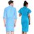 Imported Cotton Bathrobes Combo (Pack of 2)- Firozi