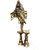 CRAFT ROAD BRASS WALL HANGING GANESH JI WITH THREE DEEPAK (DIYA)