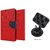 Mercury Goospery Wallet Flip Cover For Gionee Elife S5.1 (RED) With Universal Car Mount Holder