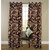 iLiv Polyester Floral Print Brown Door Curtain (7 Feet * 4 Feet)