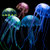 Fish Tank Aquarium Decoration Ornament Soft Silicone 5.5 Glowing Effect Artificial Jellyfish