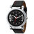 Rico Sordi Round Dial Black Leather Strap Mens Watch