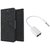 Micromax Canvas 2.2 A114 Mercury Wallet Flip Cover Case (BLACK) With 3.5mm Jack Splitter
