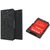 redminote 2 Mercury Wallet Flip Cover Case (BLACK) With Sandisk SD CARD ADAPTER