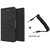 Moto G 2 Mercury Wallet Flip Cover Case (BLACK) With AUX SPRING cable