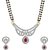YouBella American Diamond Gold Plated Mangalsutra Pendant with Earrings for Women-YBMS10082A