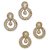 YouBella Combo of Traditional Pearl and American Diamond Earrings for Women