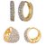 YouBella Combo of Trendy Gold plated Hoop Earrings for Women-YBECB09FON
