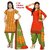 Khushali Presents 2 Top 1 Bottom 1 Dupatta Dress Material(Yellow,Orange,Red)