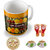 Sky Trends Shubh Deepawali Flower Diye Unique Gifts For Diwali Gifts Coffee Mug With Thali ,Charan Paduka And Diye Set