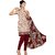 Khushali Presents Printed Cotton Straight Unstitched Dress Material(Beige,Maroon) ATKS102RED