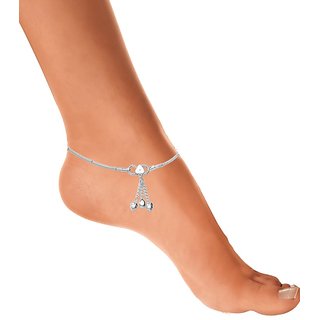 Pair of German Silver Anklet by Sparkling Jewellery