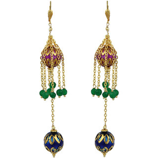                       Pearlz Ocean Opulent Jade Beads Earrings for Women                                              