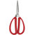 Tuelip Red Stainless Steel Right Handed Oval Shape Multipurpose Scissor - Small (8 x 14)  cm)