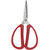 Tuelip Red Stainless Steel Right Handed Oval Shape Multipurpose Scissor - Small (8 x 14)  cm)