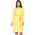 Folklore Yellow Printed A Line Dress For Women