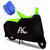 Ak Kart Black  Green Bike Body Cover With Microfiber Vehicle Washing Hand Cloth For TVS Scooty Pep Plus