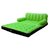 5 IN 1 AIR SOFA BED NON VELVET PVC GREEN RECLINER INFLATABLE AIRBED LOUNGER