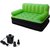 Skyshop - Airsofa Cum Bed 5 In 1 Pvc Air Multipurpose Green Doublebed Kids Sleeping Mattress Travel Lounge Seat Couch With Electric Pump Pp 3 Seater Inflatable Sofa (Color - Green)