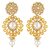 Long Traditional Ethnic Gold Plated Dangler Earrings with Artificial Pearl by Parisha Jewells ER7090021