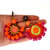 crochet earrings,pink orange crochet earrings,unusual earrings,crochet jewelry,pom pom earrings,large round earrings,gif