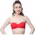 Glus Backless ,Back Transy Demi Cup Straples/Seamless/Push Up Bra, Size-36B, Color- Red