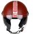 MPI Open Face Scooter Scooty Motorbike Black Helmet for Gents/Men-TRACK RED