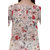 Ruhaan's Beige Floral Print Round Neck Elbow Sleeve Georgette Tunic