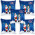meSleep Blue Merry Christmas Santa Digitally Printed Cushion Cover (16x16)-Set Of 5