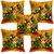 meSleep Multi Color Christmas  Digitally Printed Cushion Cover (16x16)-Set Of 5
