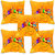 meSleep Yellow Happy Diwali Digitally Printed Cushion Cover (16x16)-Set Of 5