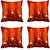 meSleep Brown Happy Diwali Digitally Printed Cushion Cover (16x16)-Set Of 4