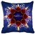 meSleep Blue Happy Diwali Digitally Printed Cushion Cover (16x16)