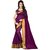 Best Collections Maroon  Art Silk  Plain Saree With Blouse