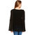 Cattleya Solid Sleeveless Round Neck Top with Back Cape In Black