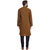 Even Brown Cotton Long Casual Kurta for Men
