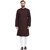 Even Maroon Cotton Long Casual Kurta for Men