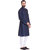 Even Navy Blue Cotton Long Casual Kurta for Men