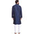 Even Navy Blue Cotton Long Casual Kurta for Men