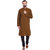 Even Brown Cotton Long Casual Kurta for Men