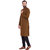Even Brown Cotton Long Casual Kurta for Men