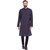 Even Grey Cotton Long Casual Kurta for Men