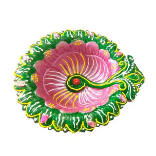 Buy Craft Art India Handmade Multicolor Earthen Clay Terracotta Decorative Dipawali Diwali Diya Tealight Oil Lamps For Pooja Puja Size Cm 4x17 5x16 Online 453 From Shopclues