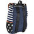 Kleio Striped n Star Printed  Casual Canvas Backpack (Black)