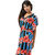 Dashing And Breezy All Over Orange Floral Print Full Length Butterfly Kaftan.
