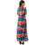 Dashing And Breezy All Over Orange Floral Print Full Length Butterfly Kaftan.