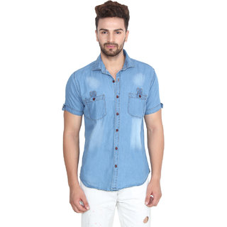 Get Half Sleeves Boxy Denim Shirt at ₹ 3800 | LBB Shop-sgquangbinhtourist.com.vn