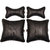 Able Sporty Kit Seat Cushion Neckrest Pillow Black For SKODA LAURA Set of 4 Pcs